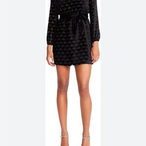 Betsey Johnson Black Textured Long Sleeve Dress